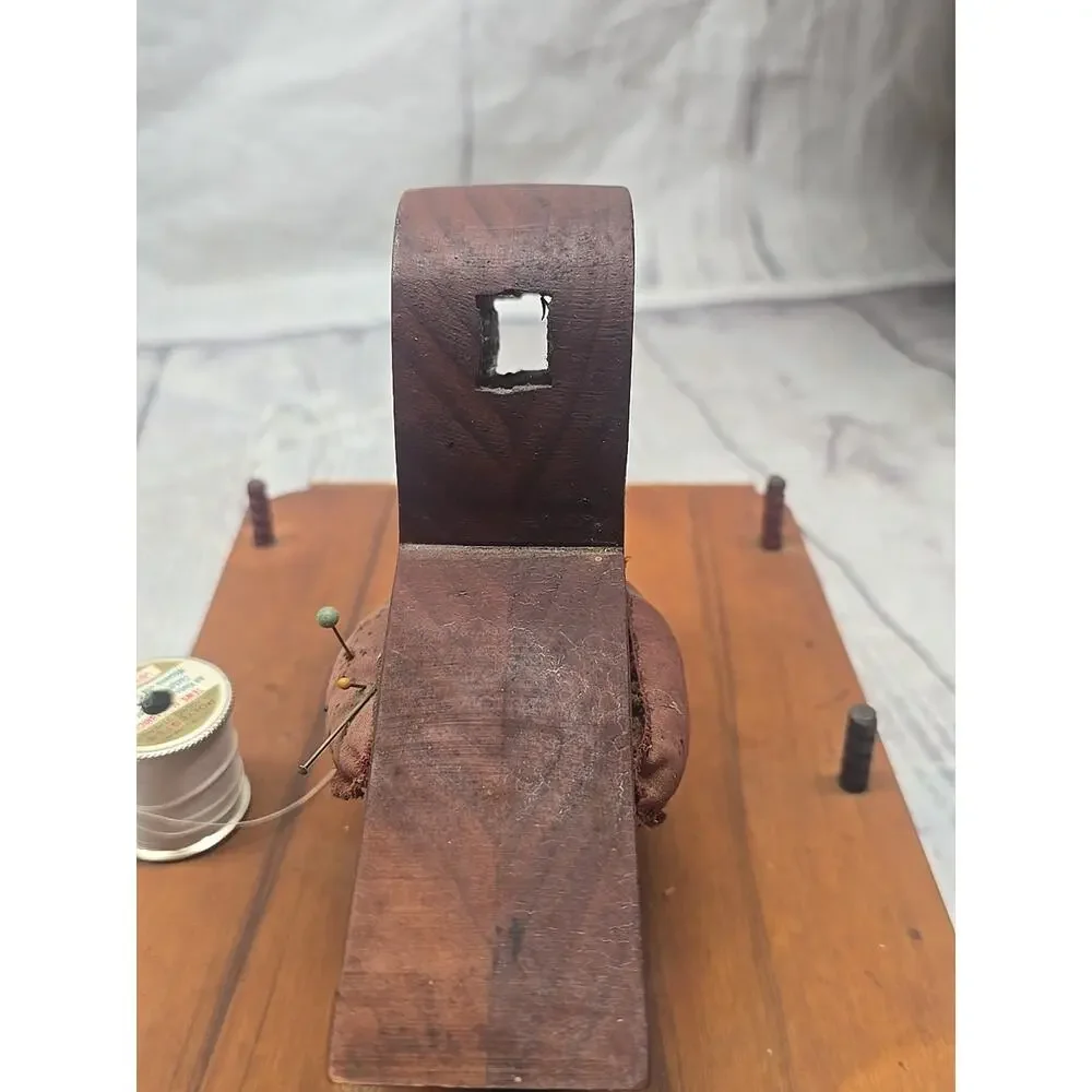 Vintage Wooden Figural Bird Sewing Caddy‎ Stand with Drawer